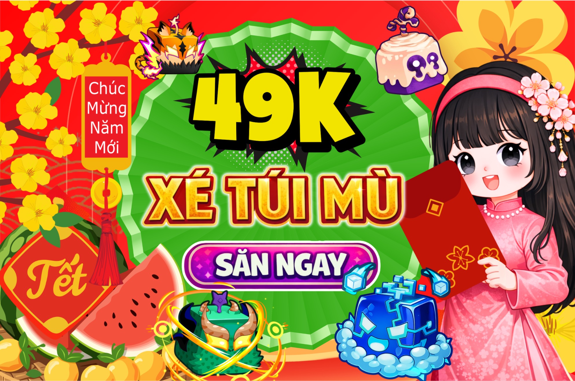 Xé Túi Mù - Săn Acc Xịn Blox Fruit
