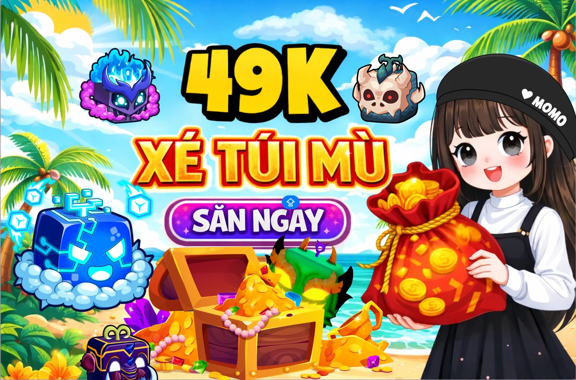 Xé Túi Mù - Săn Acc Xịn Blox Fruit