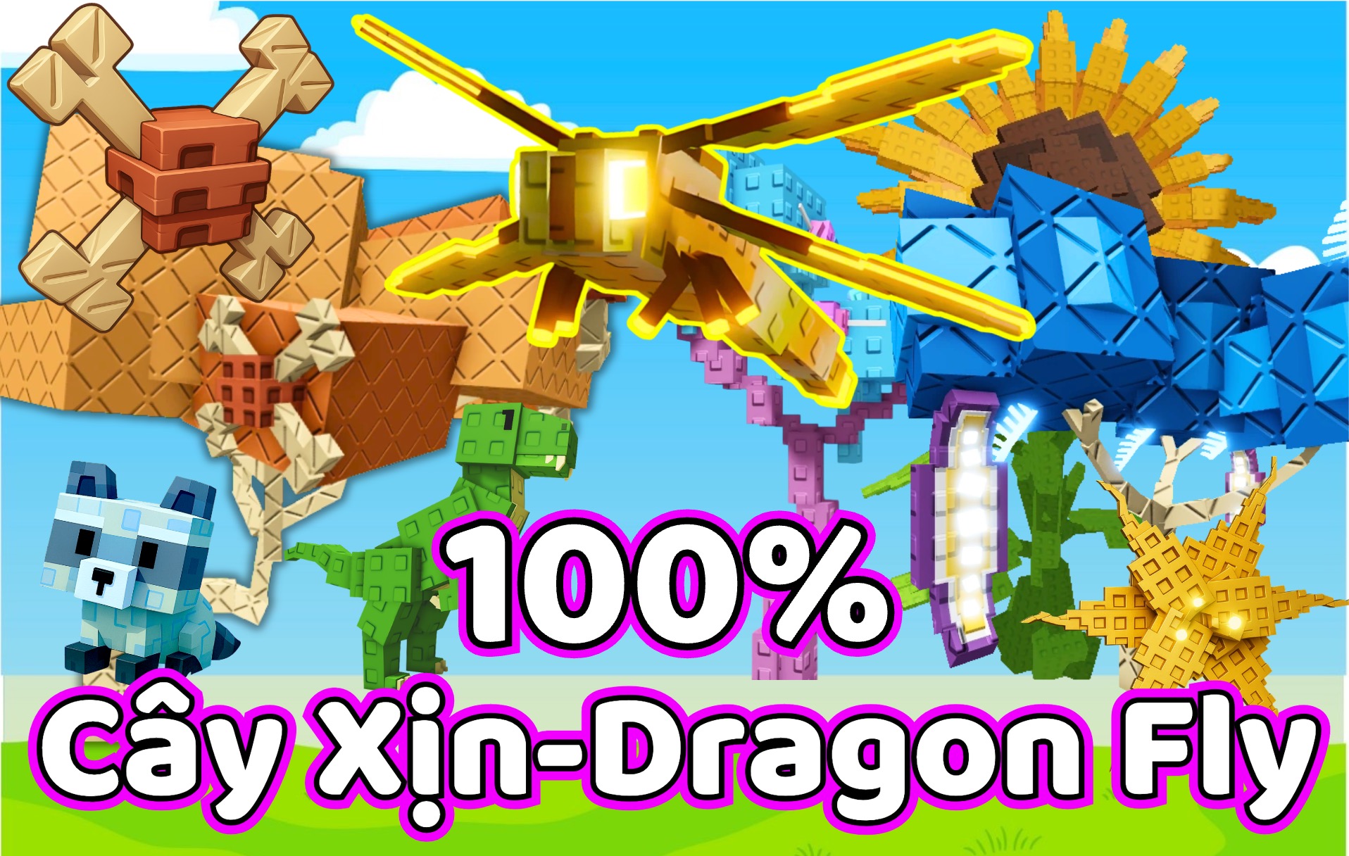 (SIÊU RẺ)Acc 100% Bone Blossom- DragonFly Và Cây Hiếm