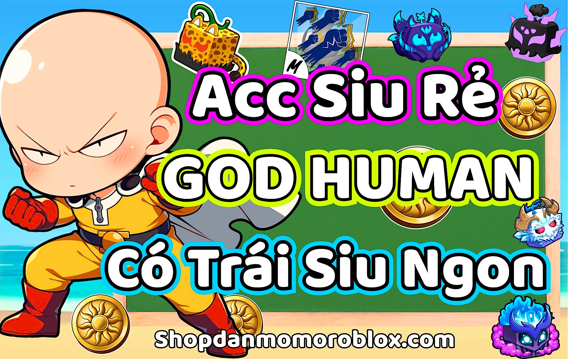 (Giảm Giá) Acc LEVEL MAX - Trái Ngon -100% GOD HUMAN XU TOKEN