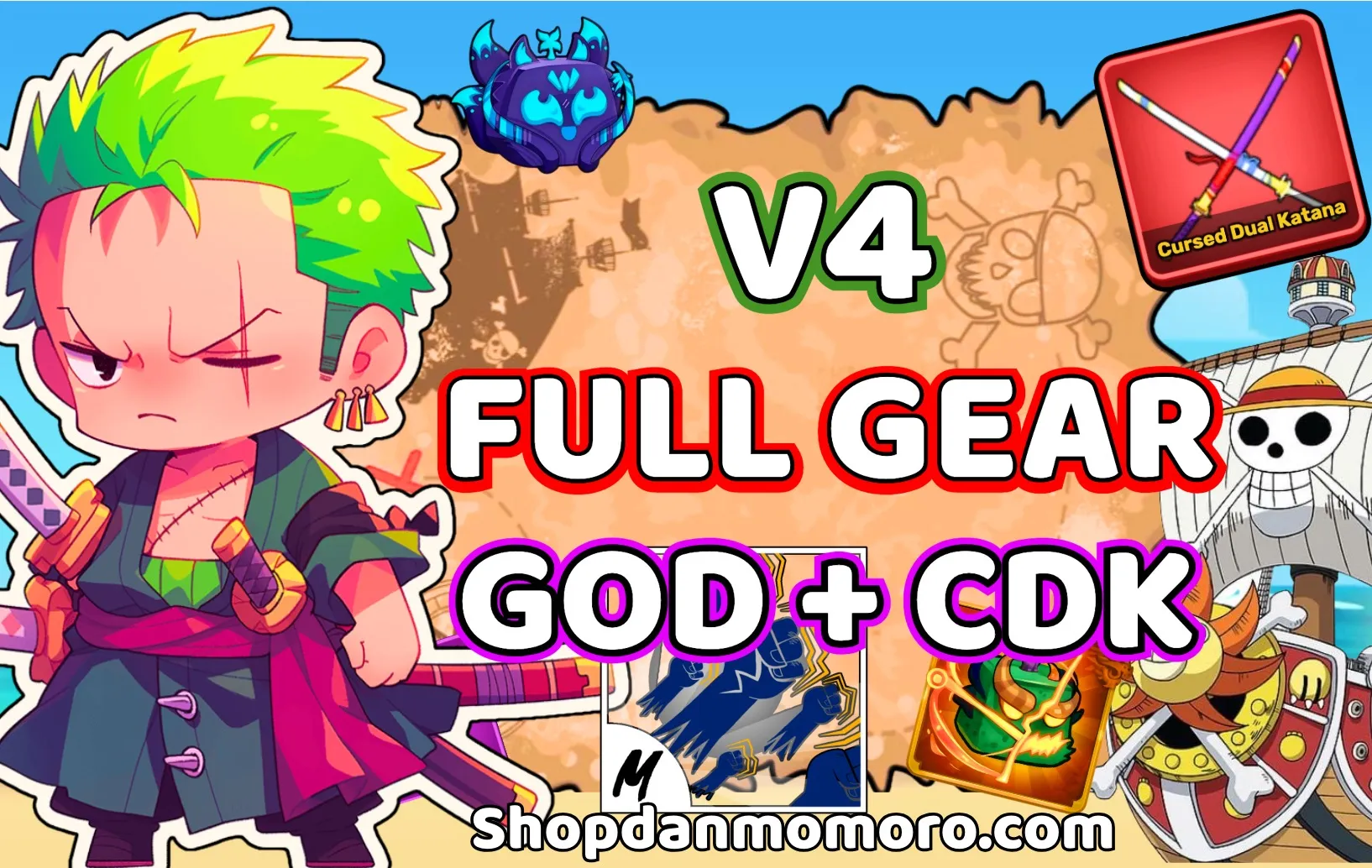 Blox Fruit Full Gear V4 100% CDK-GOD-SGT