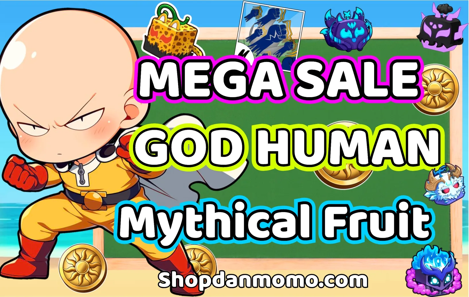 [SALE] MAX LEVEL ACC - MYTHICAL FRUITS - 100% GODHUMAN 🔥